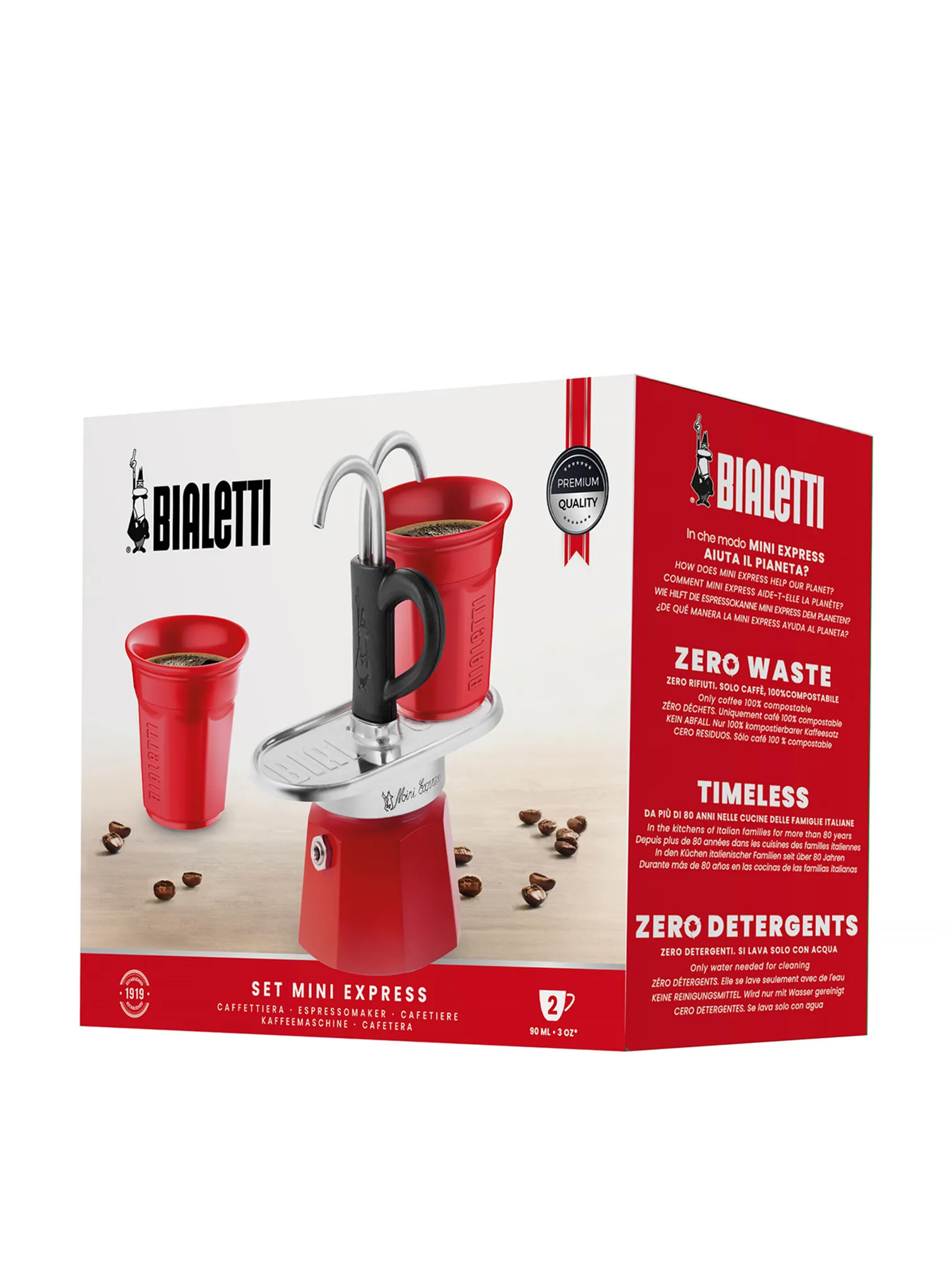 Kawiarka turystyczna Bialetti Mini Express 2tz - red