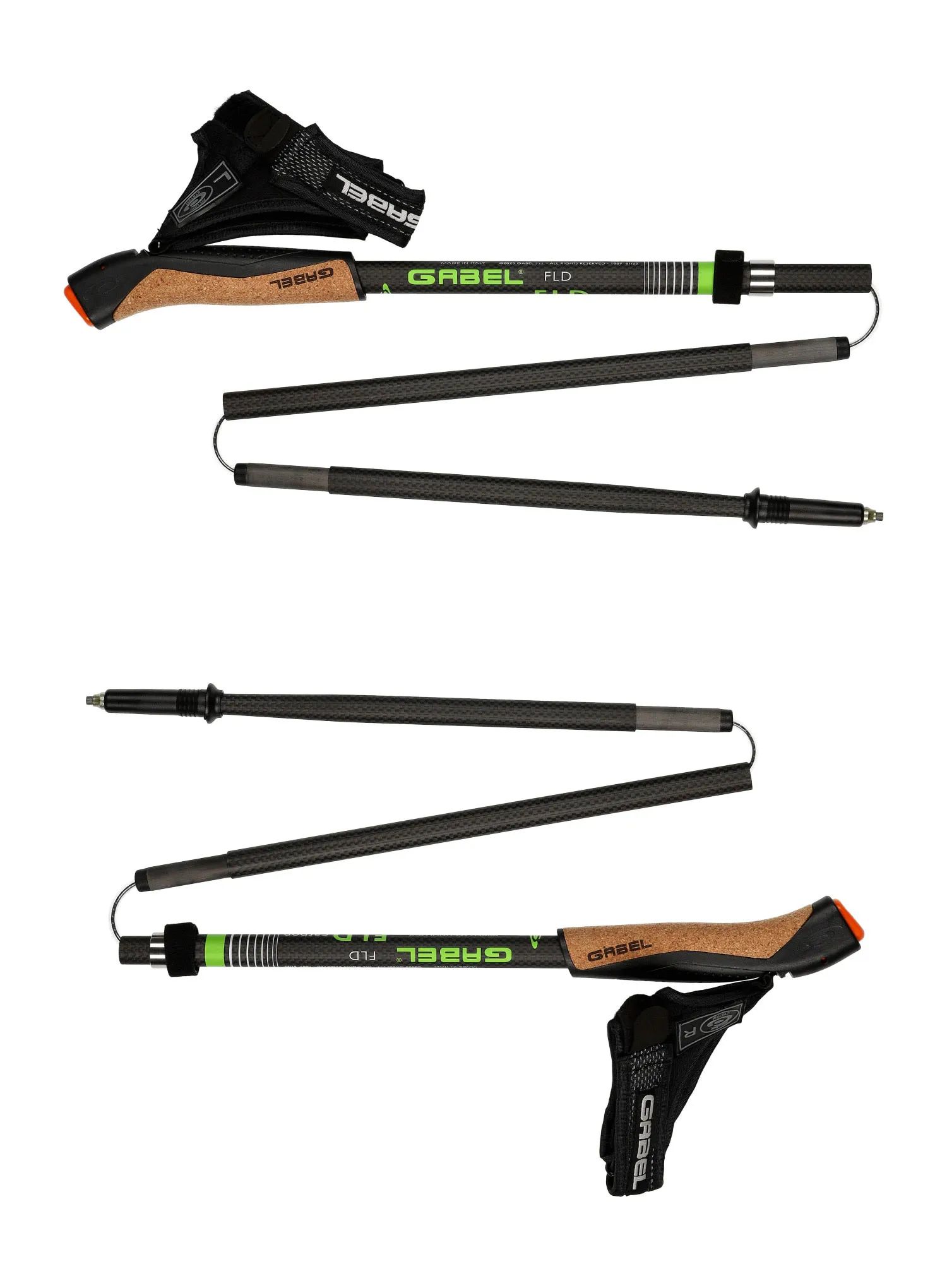Trekingové hůlky karbonové Gabel FLD Carbon