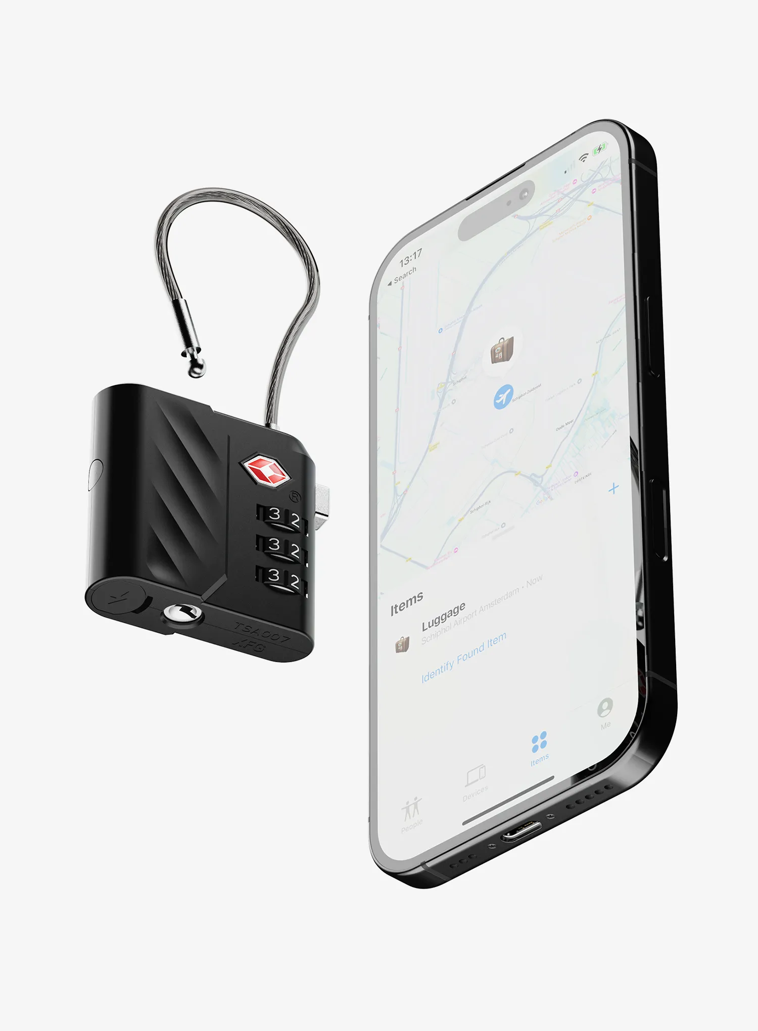 Kłódka Xtorm TSA iOS & Android - charcoal black