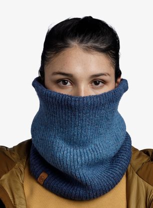 Komin na szyję Buff Knitted Fleece Neckwarmer Marin - denim