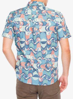 Koszula podróżnicza Patagonia Go To Shirt - swallowtail geo/still blue