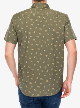 Koszula turystyczna Columbia Rapid Rivers Printed Short Sleeve Shirt - stone green deserted