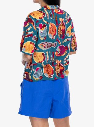 Koszula turystyczna damska Patagonia Tidal Threads Shirt - wrasse/wetland blue