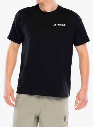 Koszulka bawełniana adidas TERREX Nat Geo UF AEROREADY Graphic T-Shirt - black