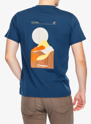 Koszulka bawełniana Berghaus Rolling Peaks SS Tee - hale navy