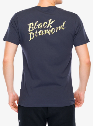 Koszulka bawełniana Black Diamond Shredded SS Tee - charcoal