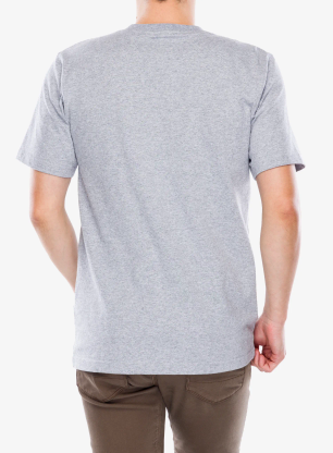 Koszulka bawełniana Carhartt Core Logo T-Shirt S/S - heather grey