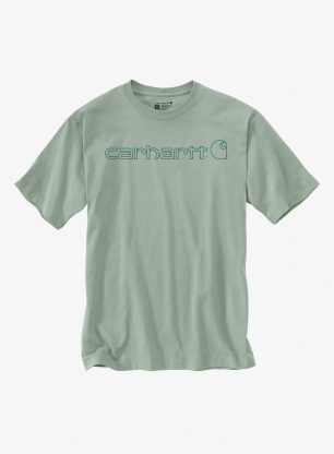 Koszulka bawełniana Carhartt Core Logo T-Shirt S/S - seabrook