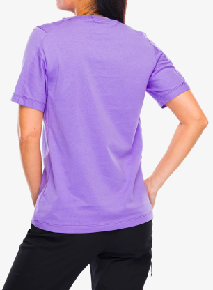 Koszulka bawełniana damska Arcteryx Kragg SL Cotton Emblem Crew SS - aster