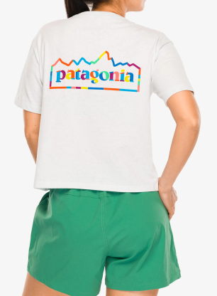 Koszulka bawełniana damska Patagonia Unity Fitz Easy Cut Responsibili-Tee - white