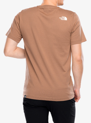 Koszulka bawełniana The North Face S/S Easy Tee - latte/tnf white