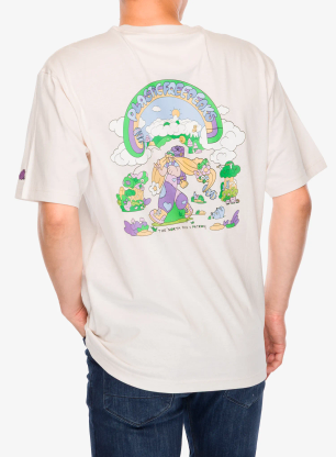 Koszulka bawełniana The North Face SS Clean Trails Oversized Tee - white dune