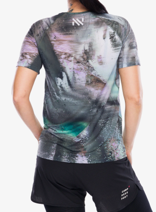 Koszulka biegowa damska NNormal Race T-Shirt - nature AI print