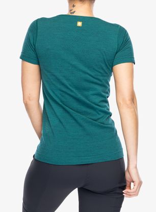 Koszulka damska Brubeck Outdoor Wool Pro T-Shirt - green/mountains