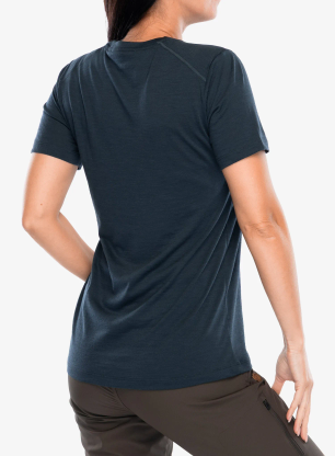 Koszulka damska Fjallraven Abisko Wool SS - navy dark
