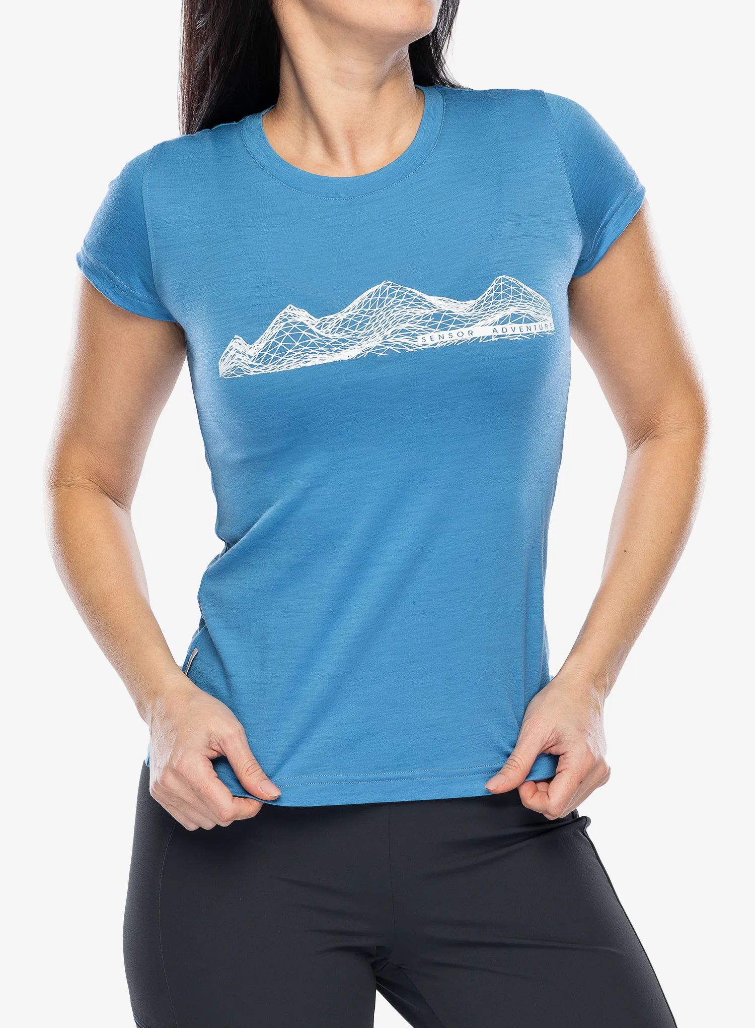 Dámské tričko Sensor Merino Active PT Tee S/S - blue mountains