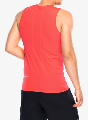 Koszulka do biegania Compressport Trail Racing Tank - fluo red