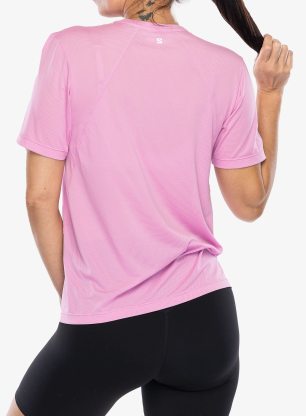 Koszulka do biegania damska Salomon Shakeout Core S/S Tee - cyclamen