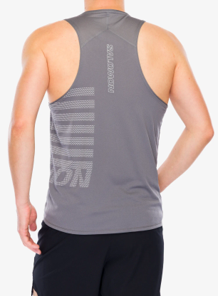 Koszulka do biegania Salomon Sense Aero Singlet GFX - castel