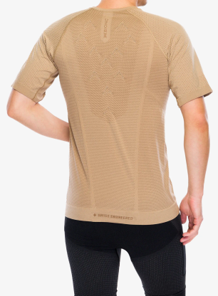 Koszulka do biegania X-bionic Xceed Run Shirt S/S - sand/dark sand