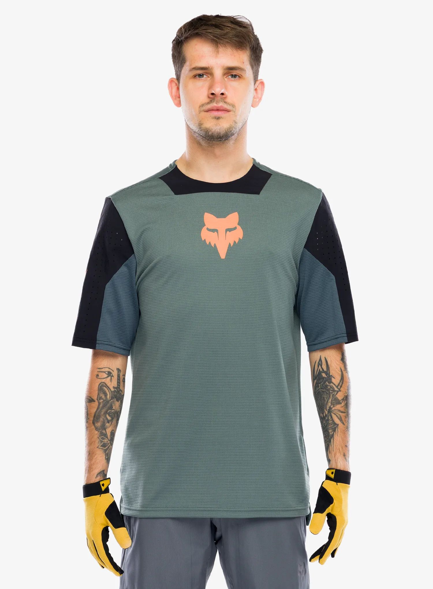 Enduro triko Fox Defend SS Jersey Creation - sage