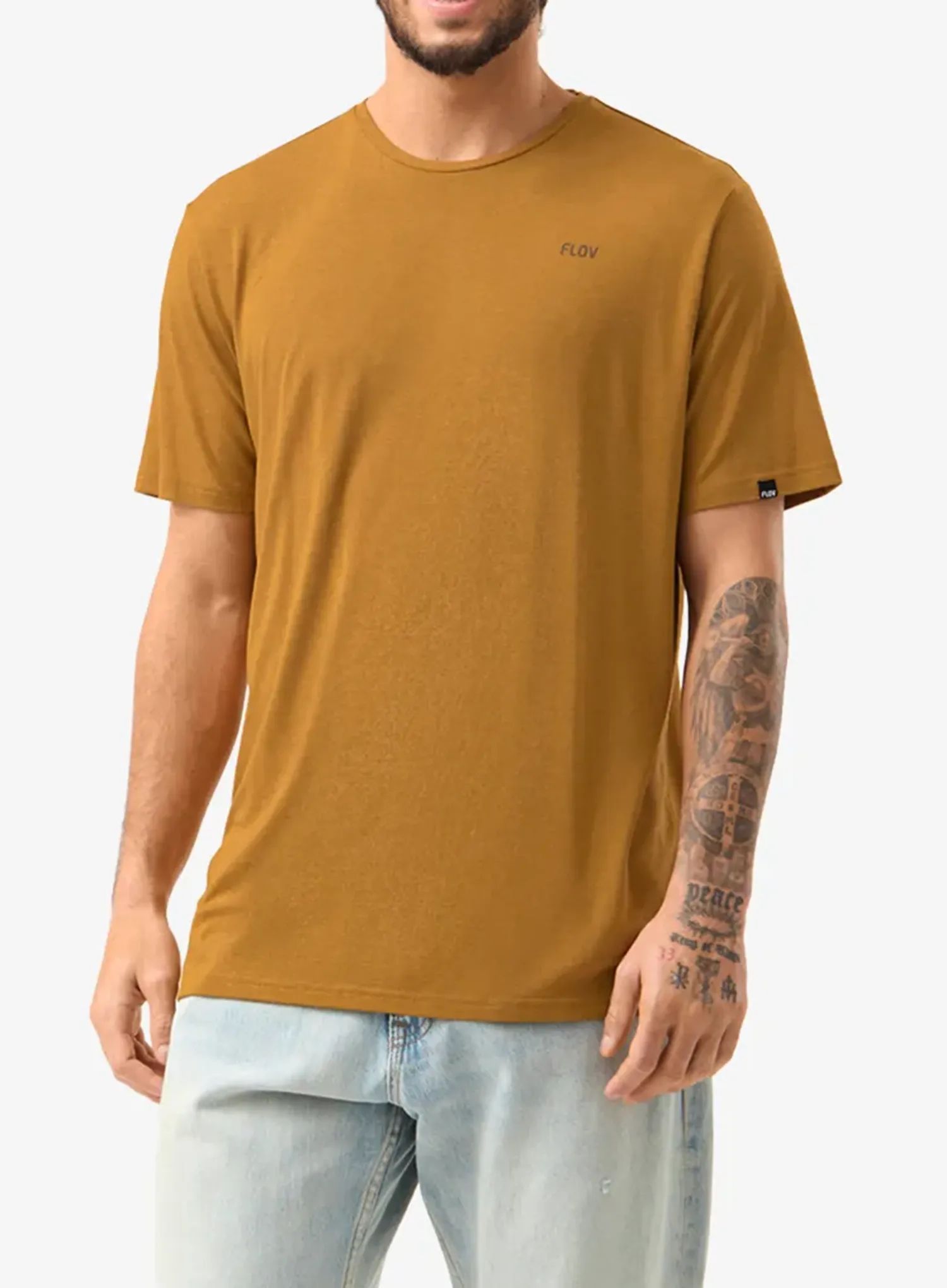 Tričko Flov Morro - light brown/dark grey