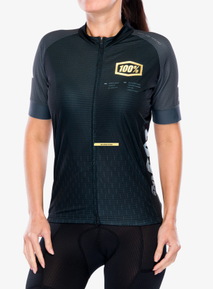 Koszulka kolarska 100% Exceeda Jersey - black/charcoal