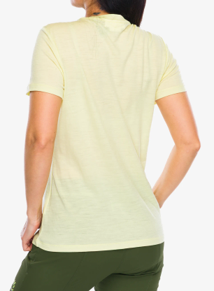Koszulka merino damska Icebreaker Merino 150 Tech Lite SS Tee Airbourne Squirrel - citrine