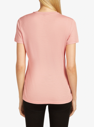 Koszulka merino damska Icebreaker Merino 150 Tech Lite SS Tee Sunrise Sumit - blush