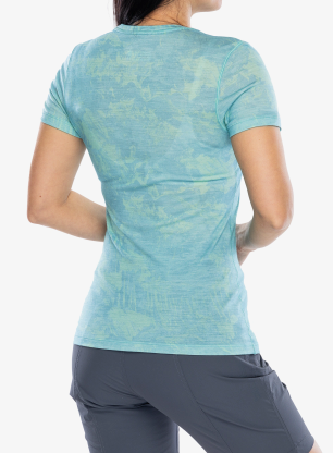Koszulka merino damska Smartwool Merino Short Sleeve Tee Boxed - matcha green mountain