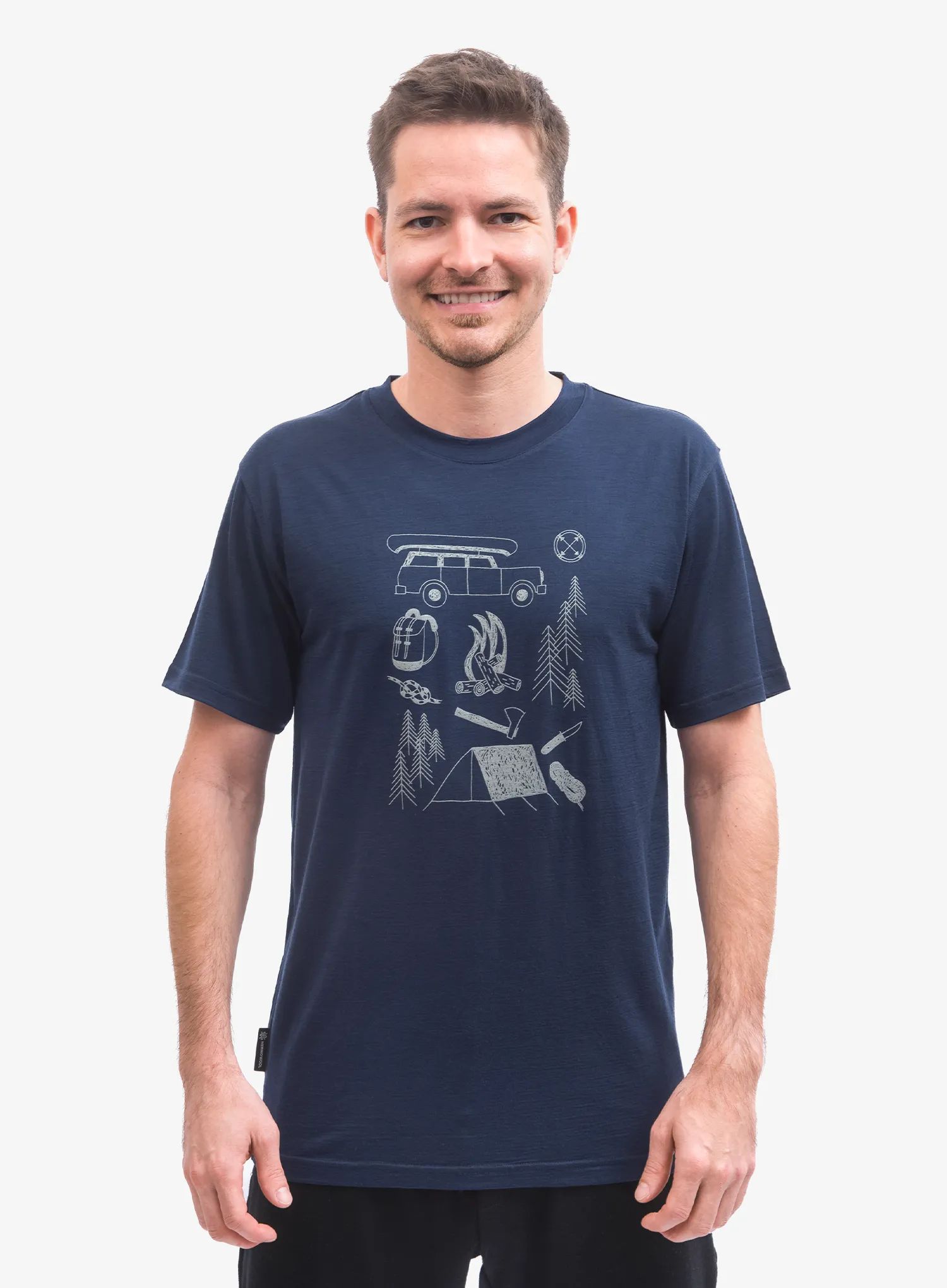 Merino triko Sensor Merino Active Outside Tee SS - deep blue