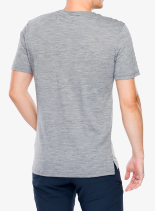 Koszulka merino Super.natural Sn Sailor Tee - cash.grey mel/jet blk/h.r.red