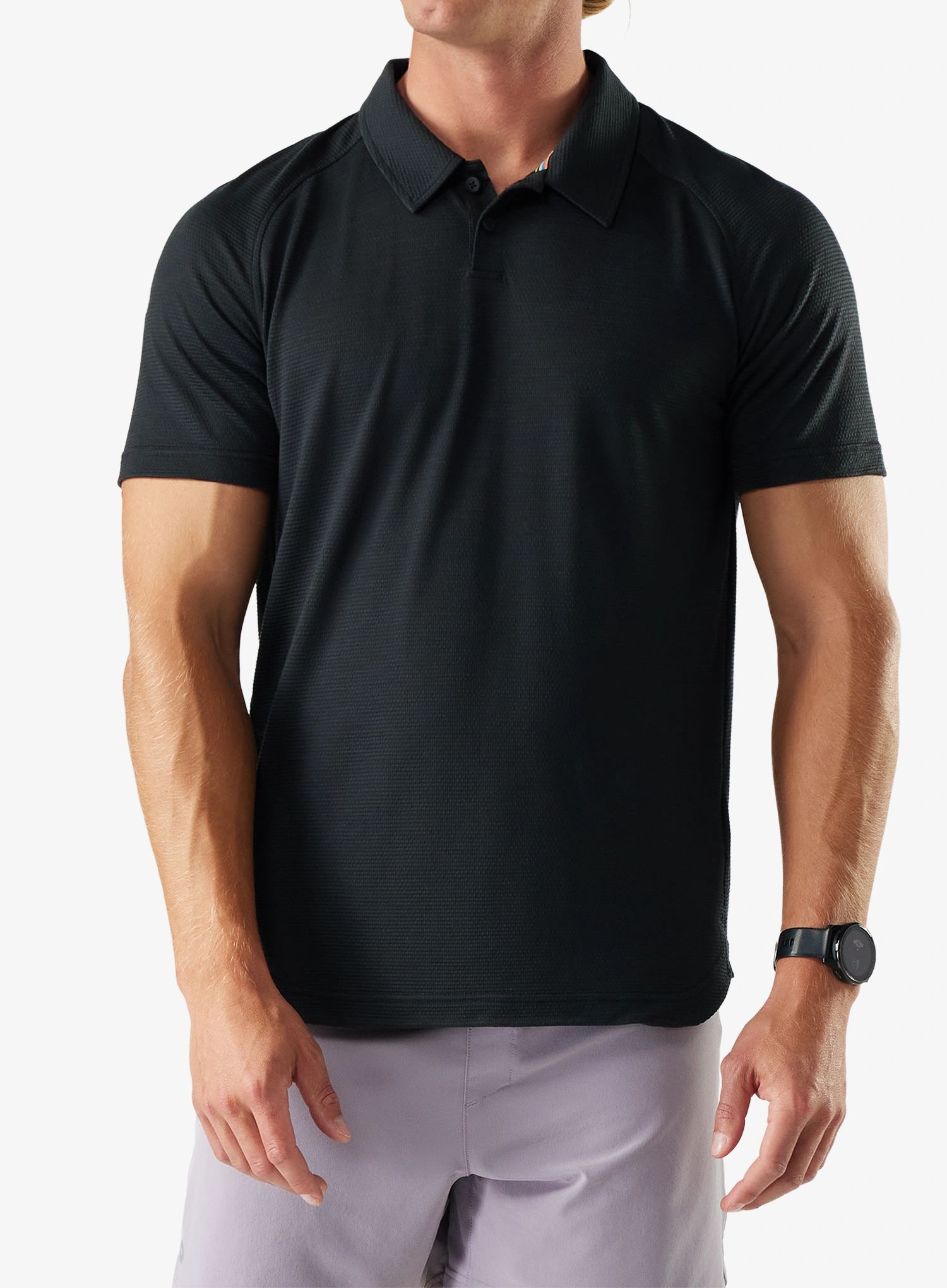 Pánské merino polo tričko SMARTWOOL Men's Active Mesh Polo, Black velikost: S