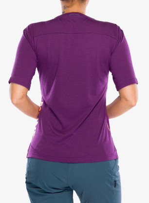 Koszulka rowerowa damska Mons Royale Diversion Merino Bike Jersey Short Sleeve - violet/berry
