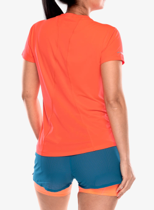 Koszulka szybkoschnąca damska Brooks Sprint Free Short Sleeve 3.0 - neo cayenne