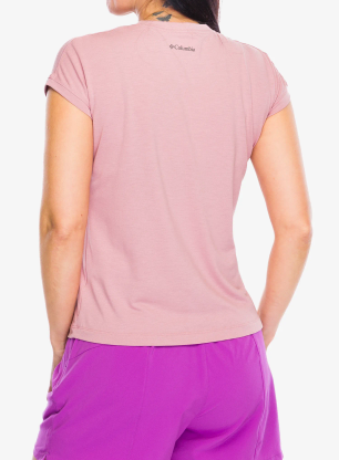 Koszulka szybkoschnąca damska Columbia Boundless Trek Short Sleeve Tee - eraser pink