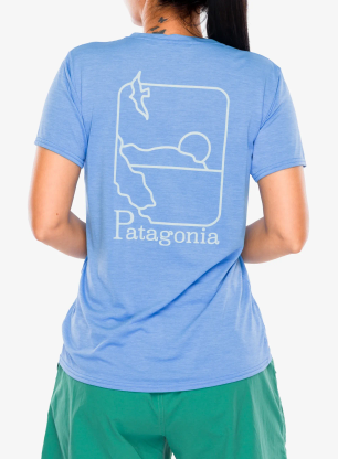 Koszulka szybkoschnąca damska Patagonia Cap Cool Daily Graphic Shirt Waters - swelldrifter/abundant blue