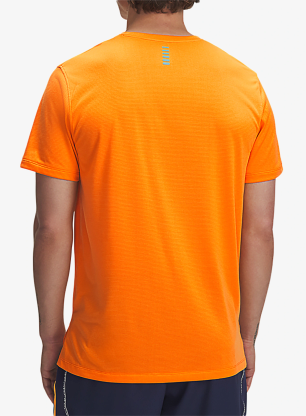 Koszulka szybkoschnąca Under Armour UA Launch Short Sleeve - squad orange/reflective