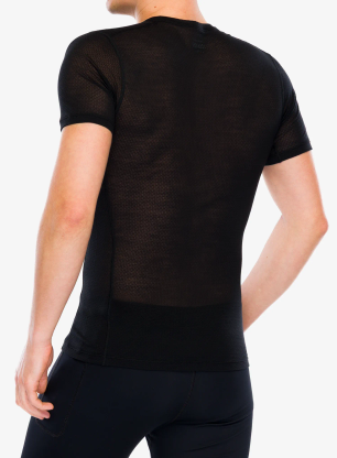 Koszulka termoaktywna Icebreaker Merino Blend 75 Cool-Lite Featherlight SS Crewe - black