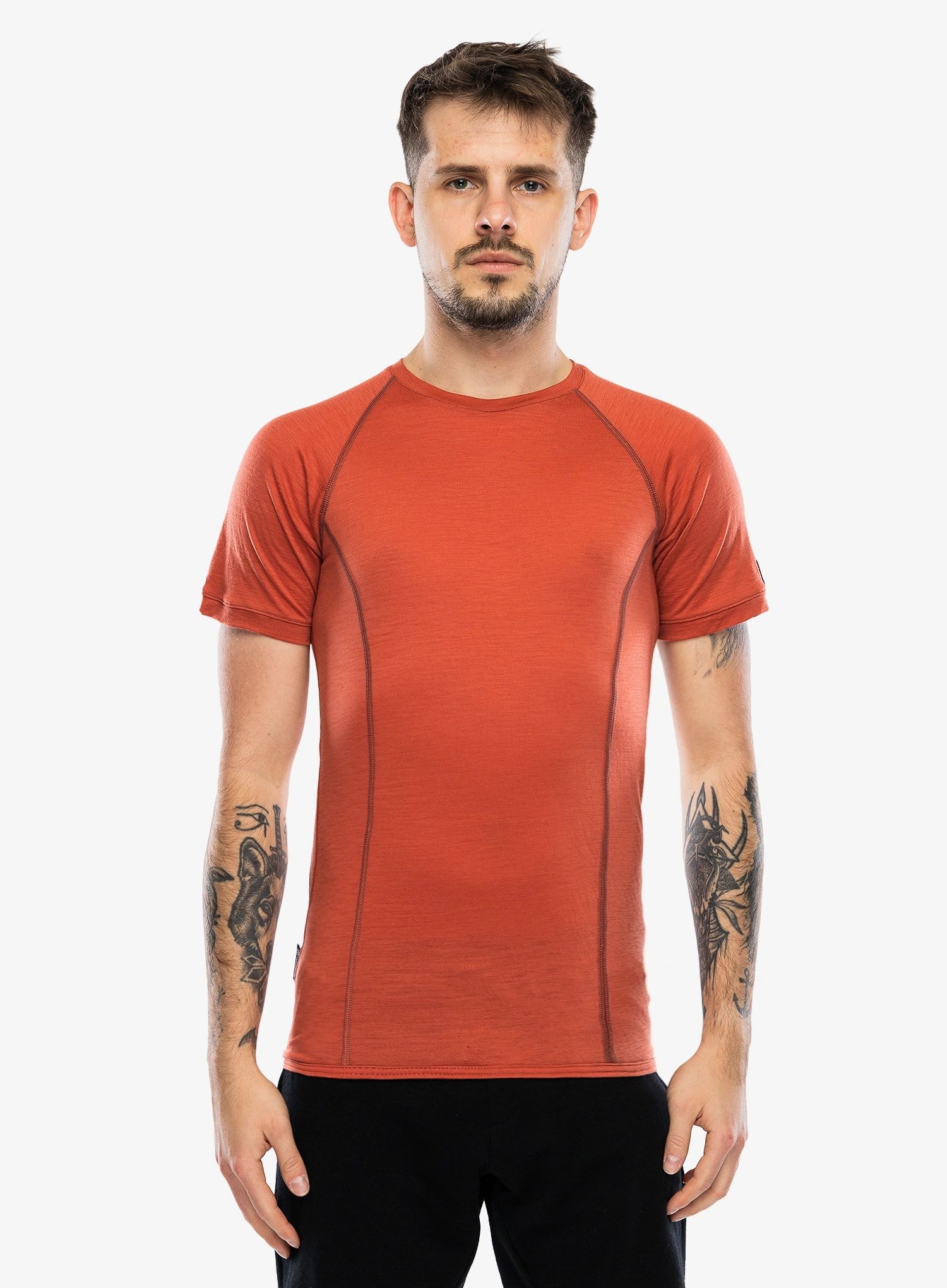 SENSOR MERINO ACTIVE pánské triko kr.rukáv terracotta Velikost: M