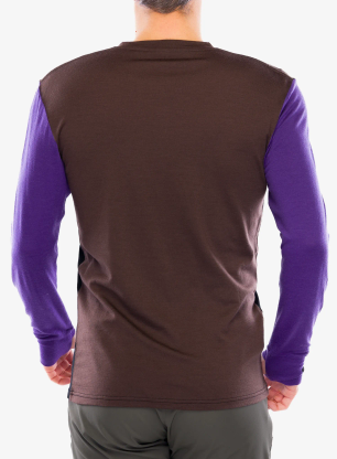 Koszulka z długim rękawem Mons Royale Yotei LS - violet/cedar/black