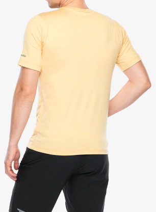 Koszulka z nadrukiem Columbia Kwick Hike Graphic S/S Tee - dune heather/peaked lifestyle
