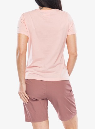 Koszulka z nadrukiem damska Columbia Ruby Springs Graphic Fitted S/S - pink sand/ready for rays