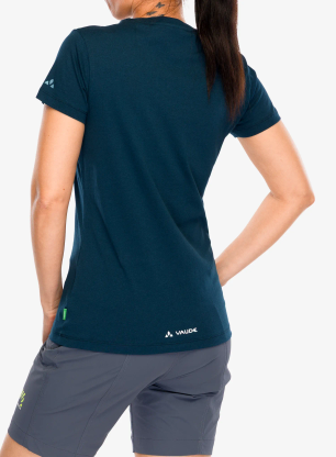 Koszulka z nadrukiem damska Vaude Cyclist T-Shirt V - dark sea/blue