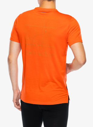 Koszulka z nadrukiem Icebreaker Merino Blend 125 Cool-Lite Sphere SS Tee Trail - fervid
