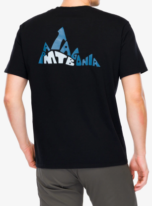 Koszulka z nadrukiem Patagonia Berm Logo Responsibili-Tee - black