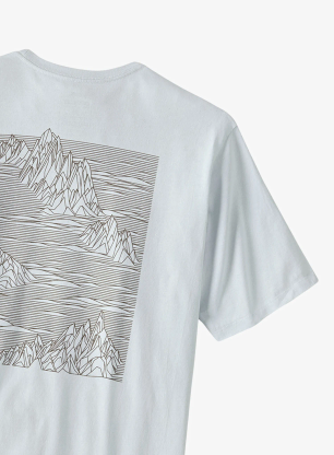 Koszulka z nadrukiem Patagonia Strataspire Responsibili-Tee - white