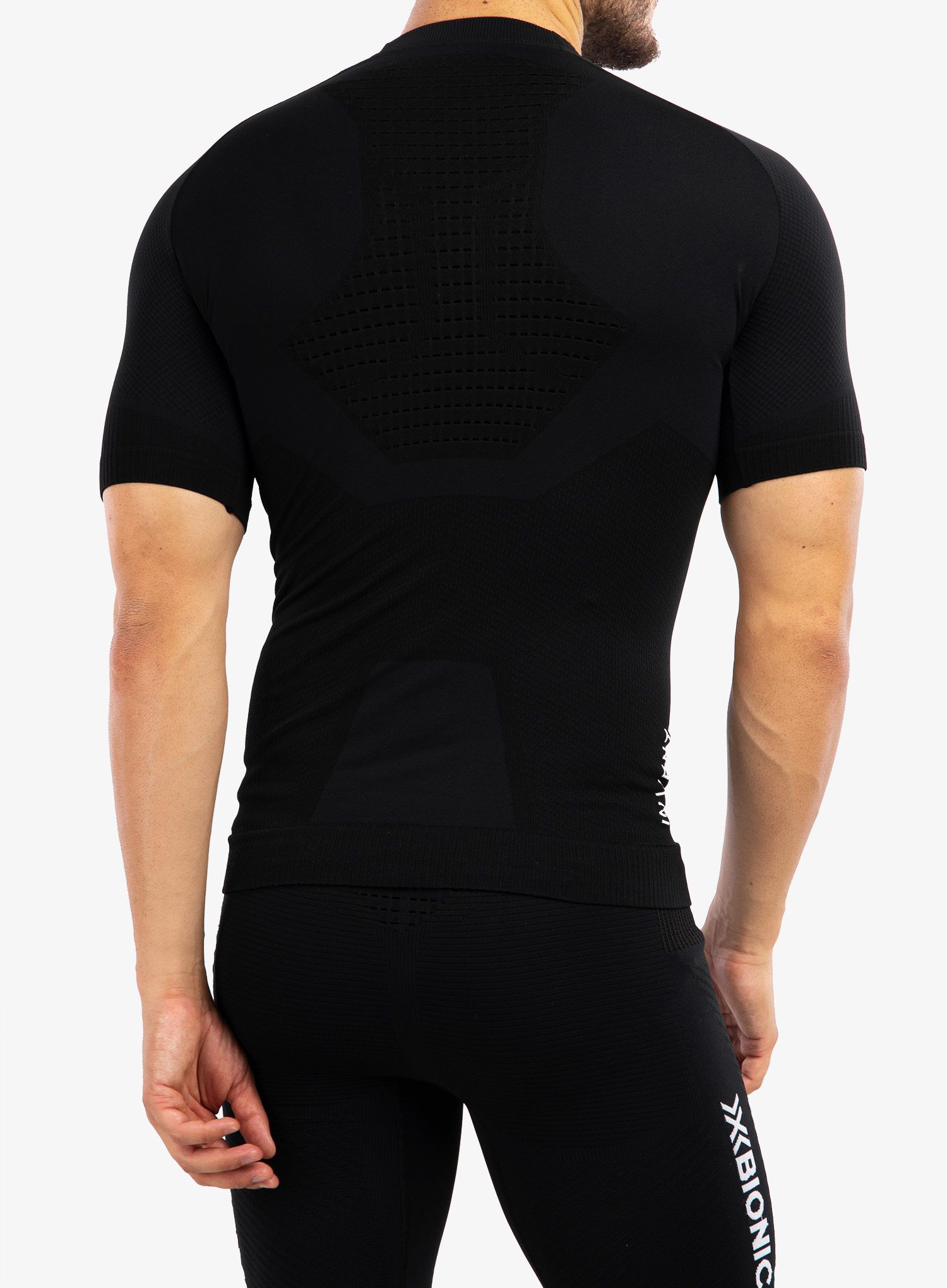 Koszulka biegowa X-Bionic Invent 4.0 Running Shirt - opal black/white