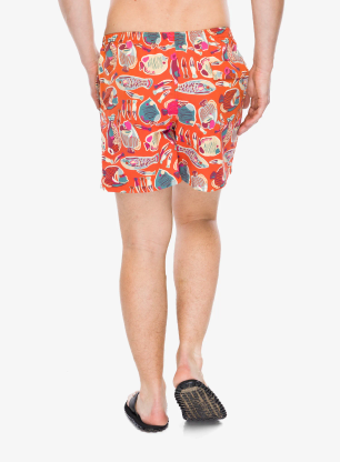 Krótkie spodenki Patagonia Baggies Shorts 5 - wrasse/pollinator orange
