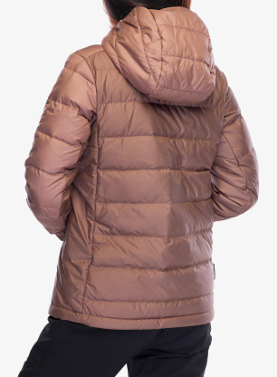 Kurtka damska adidas TERREX Multi Light Down Hooded Jacket - earth strata/trace brown